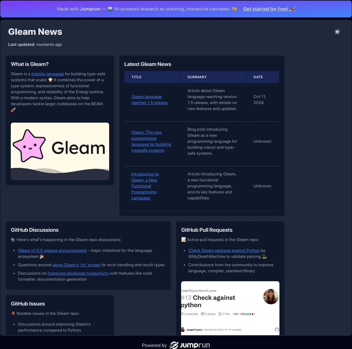 Gleam is an exciting new statically-typed functional programming language for the Erlang VM, gaining traction for building scalable, concurrent systems.